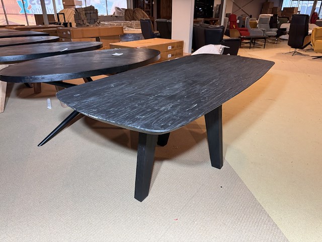 Eettafel, zwart hardhout - afbeelding 1 van  4