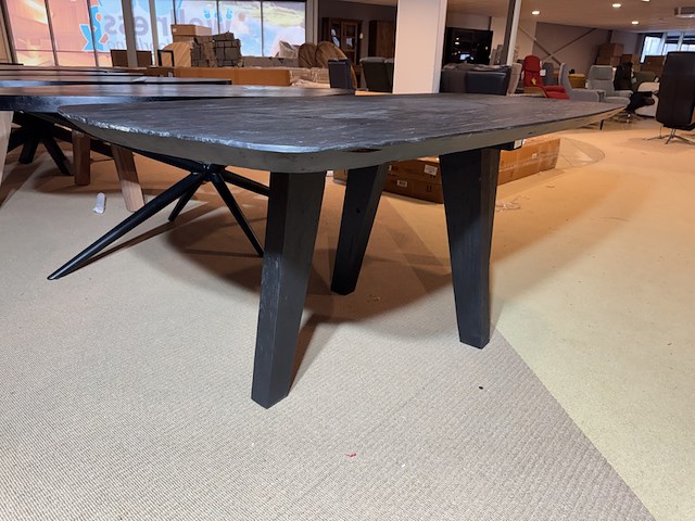 Eettafel, zwart hardhout - afbeelding 3 van  4