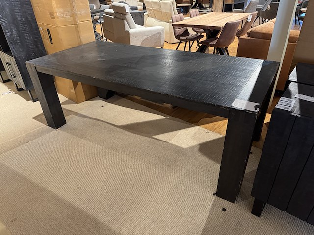 Eettafel, zwart hout - afbeelding 1 van  4