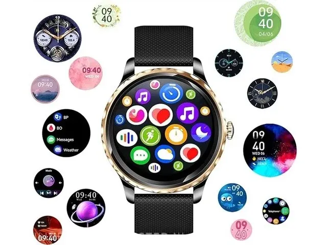 Efolen dames smartwatch - rosgoud - telefoonfunctie spraakassistent efolen - afbeelding 2 van  5