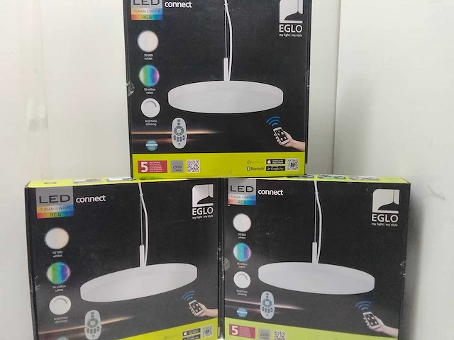 Eglo - hanglamp van eglo connect bluetooth lampen. (3x) - afbeelding 2 van  4