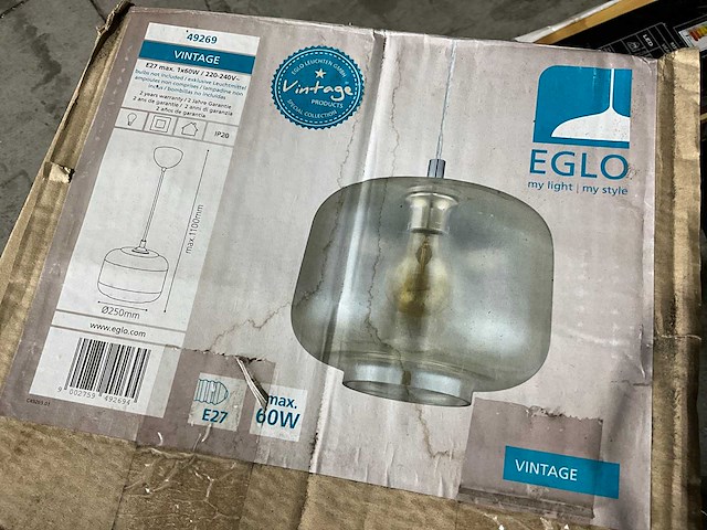 Eglo - vintage brixhamm - hanglamp - afbeelding 2 van  5