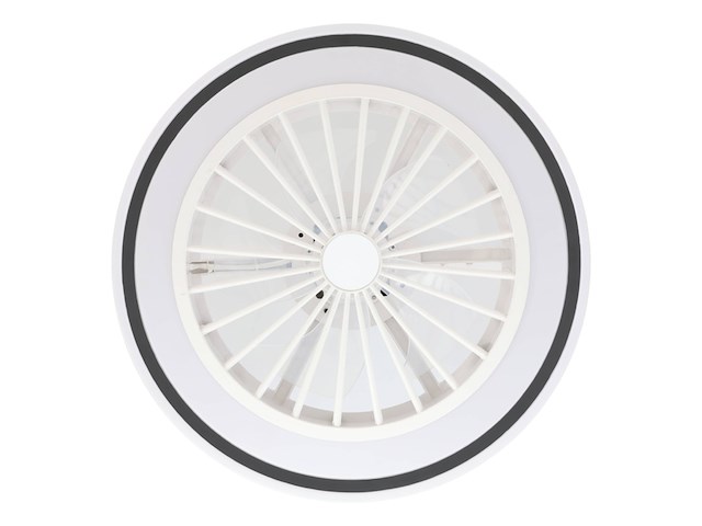 Eglo almeria plafondventilator met lamp 48 cm 3 snelheden dimbaar ac longer life wit/zwart - afbeelding 1 van  6