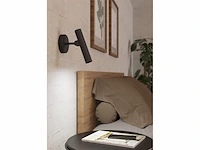 Eglo almudaina wandlamp led 20 cm zwart staal - afbeelding 3 van  3
