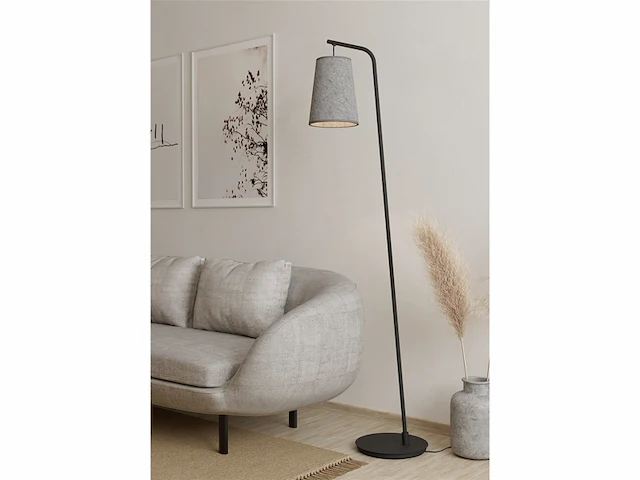 Eglo alsager vloerlamp e27 170 cm zwart/grijs - afbeelding 3 van  3
