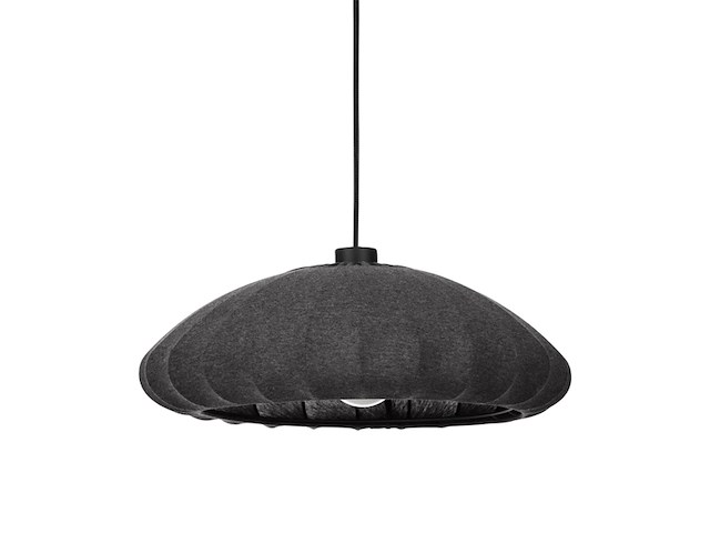 Eglo barlaston hanglamp e27 45 cm uitwasbaar textiel zwart grijs - afbeelding 2 van  4