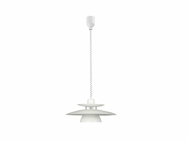 Eglo brenda hanglamp 1 lichts 430mm. wit chroom - afbeelding 1 van  2