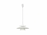 Eglo brenda hanglamp 1 lichts 430mm. wit chroom - afbeelding 1 van  2