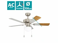 Eglo cadiz plafondlamp met ventilator - 106,6cm - ac longer life - grijs - afbeelding 4 van  4