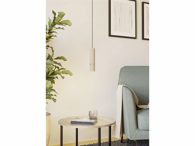 Eglo caminia hanglamp gu10 6 cm zand beige goud - afbeelding 3 van  5