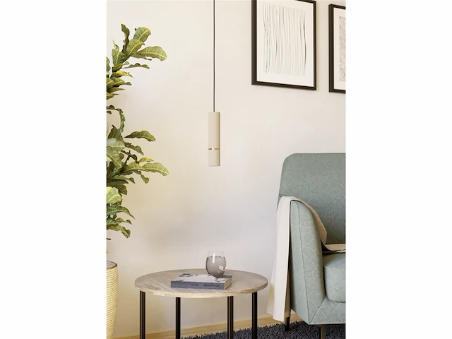 Eglo caminia hanglamp gu10 6 cm zandkleur/beige/goud - afbeelding 2 van  4