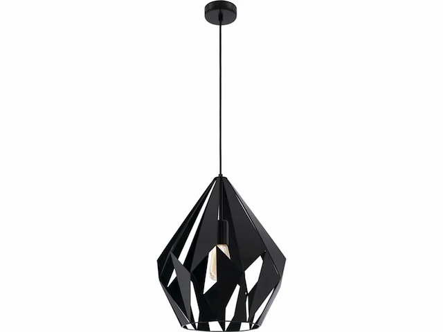 Eglo carlton 5 hanglamp e27 38,5 cm zwart - afbeelding 1 van  2