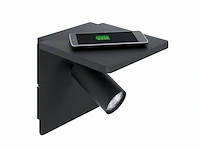 Eglo ciglie wandlamp draadloos telefoon opladen zwart gu10 - afbeelding 1 van  1