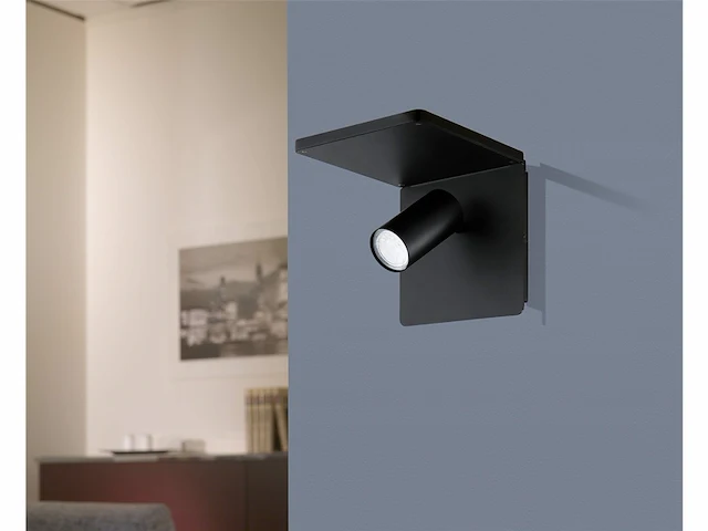Eglo ciglie wandlamp draadloos telefoon opladen zwart gu10 - afbeelding 2 van  4