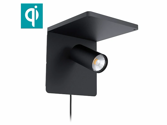 Eglo ciglie wandlamp draadloos telefoon opladen zwart gu10 - afbeelding 4 van  4