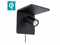 Eglo ciglie wandlamp draadloos telefoon opladen zwart gu10 - afbeelding 4 van  4