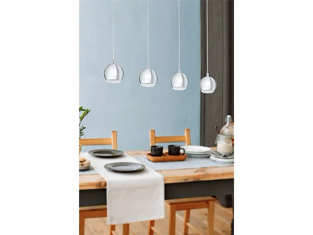 Eglo conessa - hanglamp - 4 lichts - chroom - afbeelding 2 van  3