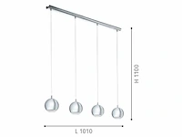 Eglo conessa - hanglamp - 4 lichts - chroom - afbeelding 3 van  3