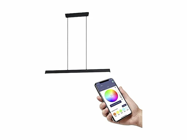Eglo connect simolarisz led hanglamp 122cm zwart - afbeelding 2 van  2