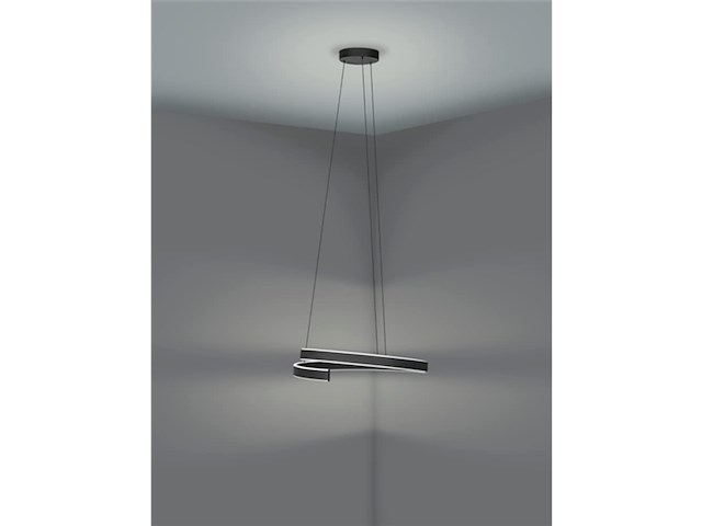 Eglo connect.z smart home led hanglamp andabaiaz metalen pendellamp zigbee app en spraakbesturing alexa lichtkleur instelbaar zwart - afbeelding 2 van  3