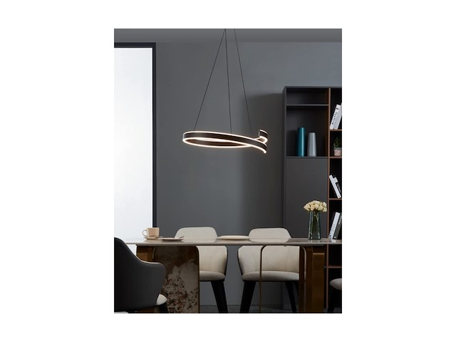 Eglo connect.z smart home led hanglamp andabaiaz metalen pendellamp zigbee app en spraakbesturing alexa lichtkleur instelbaar zwart - afbeelding 3 van  3