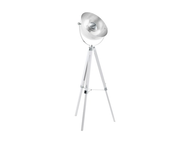 Eglo covaleda vloerlamp e27 164 cm driepoot wit/zilver - afbeelding 1 van  1