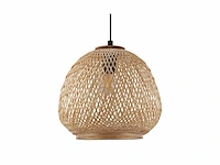 Eglo dembleby hanglamp houten mand gevlochten bruin staal e27 zwart - afbeelding 2 van  3