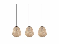 Eglo dembleby hanglamp houten mand gevlochten bruin staal e27 zwart - afbeelding 3 van  3