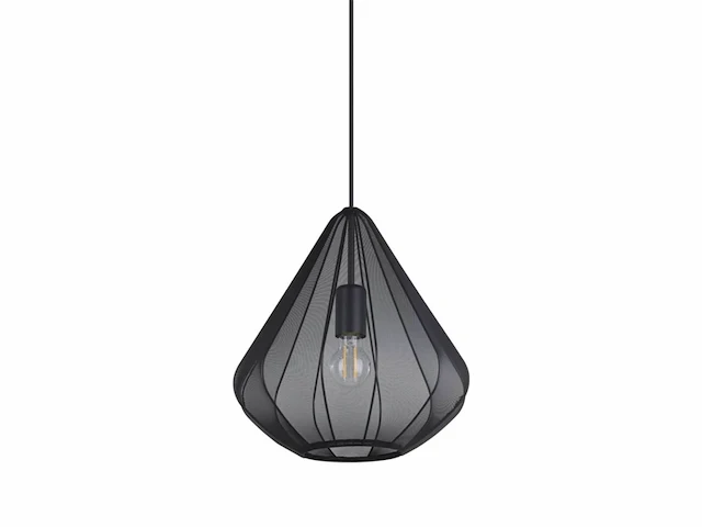 Eglo dolwen hanglamp e27 33,5 cm zwart textiel - afbeelding 2 van  3