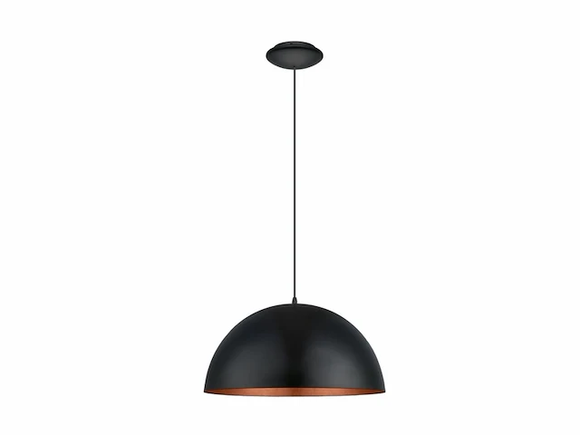 Eglo gaetano 1 hanglamp 1 lichts 530mm zwart, koper - afbeelding 1 van  4