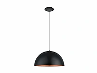 Eglo gaetano 1 hanglamp 1 lichts 530mm zwart, koper - afbeelding 1 van  4
