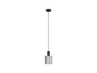 Eglo gorosiba hanglamp e27 15 cm rookglas zwart - afbeelding 1 van  5