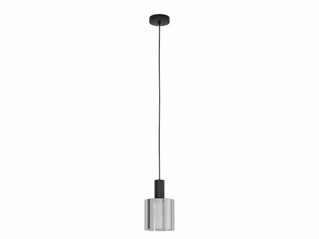 Eglo gorosiba hanglamp e27 15 cm rookglas zwart - afbeelding 2 van  6