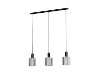 Eglo gorosiba hanglamp e27 85 cm rookglas zwart - afbeelding 1 van  3