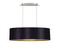 Eglo hanglamp lecio van goud en zwarte stof - afbeelding 1 van  3