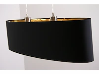 Eglo hanglamp lecio van goud en zwarte stof - afbeelding 2 van  3