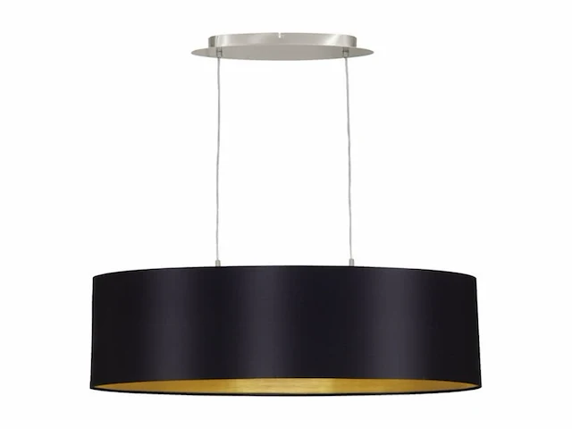 Eglo hanglamp lecio van goud en zwarte stof - afbeelding 3 van  3