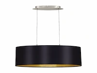 Eglo hanglamp lecio van goud en zwarte stof - afbeelding 3 van  3