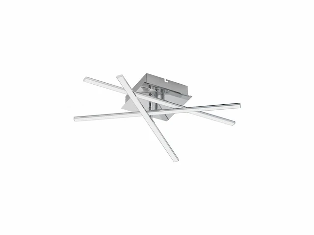 Eglo lasana 1 wand/plafondlamp 1 lichts chroom wit - afbeelding 1 van  2