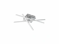 Eglo lasana 1 wand/plafondlamp 1 lichts chroom wit - afbeelding 1 van  2