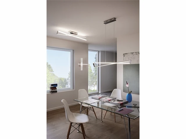 Eglo lasana 1 wand/plafondlamp 1 lichts chroom wit - afbeelding 2 van  2