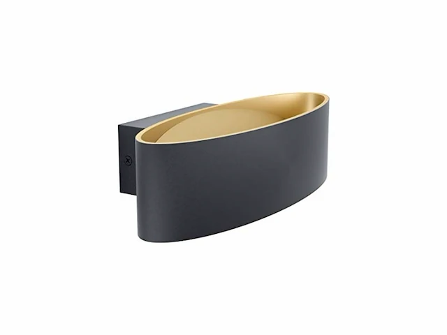 Eglo maccacari wandlamp 1 lichts led zwart goud - afbeelding 1 van  2