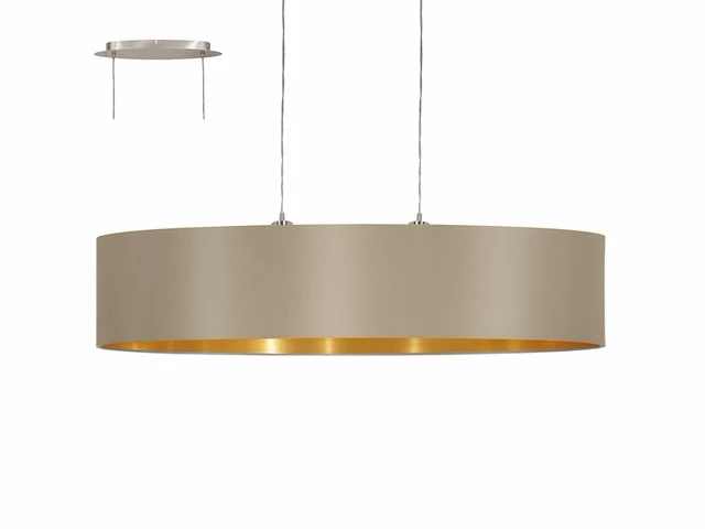 Eglo maserlo hanglamp 100 cm grijs/taupe/goud - afbeelding 1 van  2