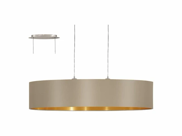 Eglo maserlo hanglamp 100 cm grijs/taupe/goud - afbeelding 2 van  2
