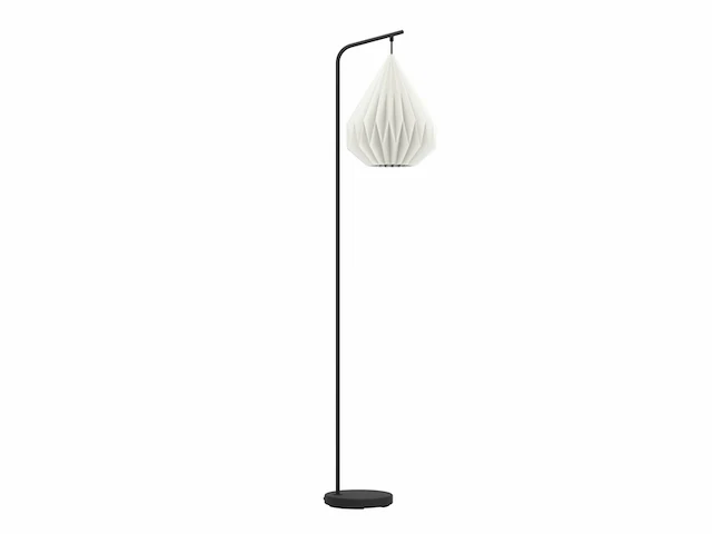 Eglo minting vloerlamp e27 1585 cm zwart/wit papier - afbeelding 1 van  4