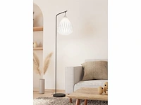 Eglo minting vloerlamp e27 1585 cm zwart/wit papier - afbeelding 2 van  4