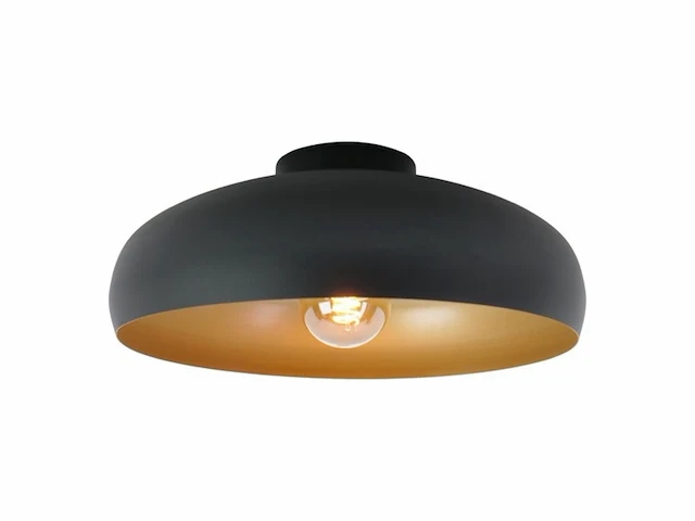 Eglo mogano plafondlamp e27 40 cm mat zwart / mat goud - afbeelding 1 van  3