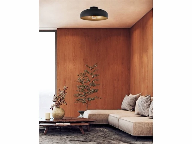 Eglo mogano plafondlamp e27 40 cm mat zwart / mat goud - afbeelding 3 van  3