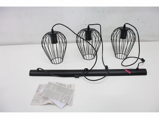 Eglo newtown hanglamp - e27 - 70 cm - zwart - afbeelding 4 van  5