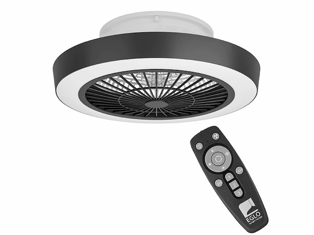 Eglo plafondlamp sazan met ventilator 55cm zwart/wit - afbeelding 2 van  4